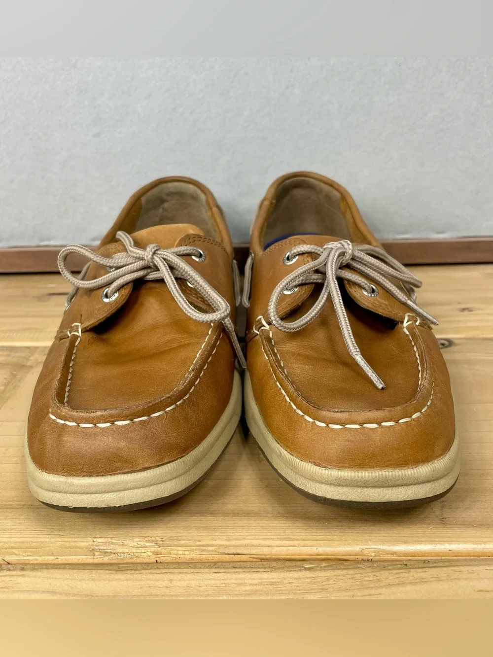 Sperry Top-Sider Intrepid Mens 10 Tan Leather Boat Shoes